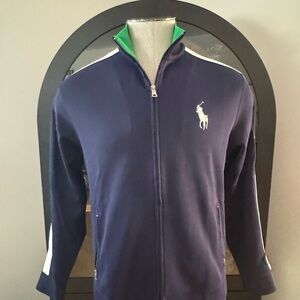 Ralph Lauren Navy Bomber Jacket with White Accents